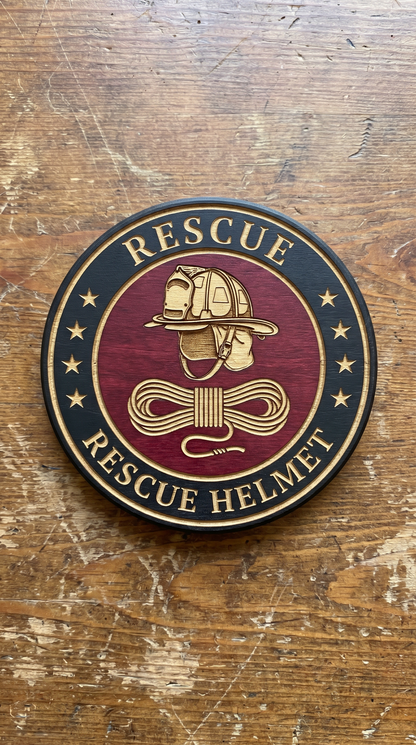 Firefighter Legacy Wooden Coaster Set – Handmade Fire Department Coasters (6-Piece)